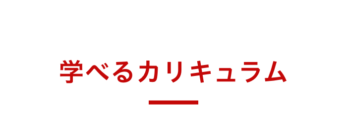 学べるカリキュラム
