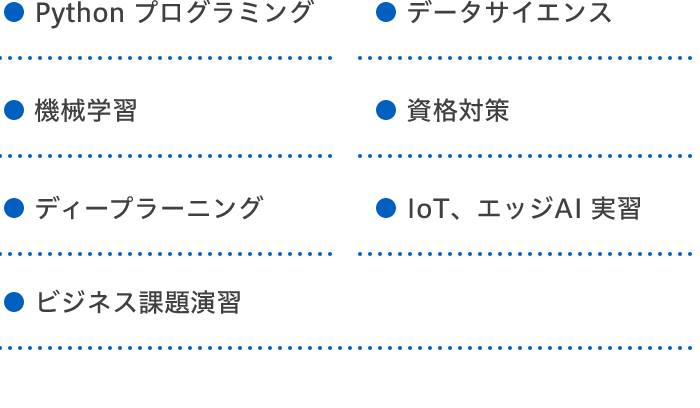学べるカリキュラム